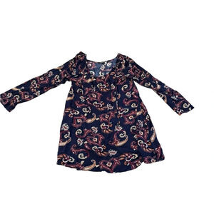 EUC Earthbound Trading Co Floral Bohemian Tunic Babydoll top Large